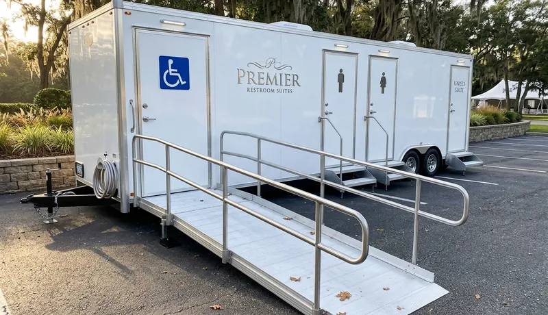 ADA Restroom Trailer on-site placement in Celina, Tx