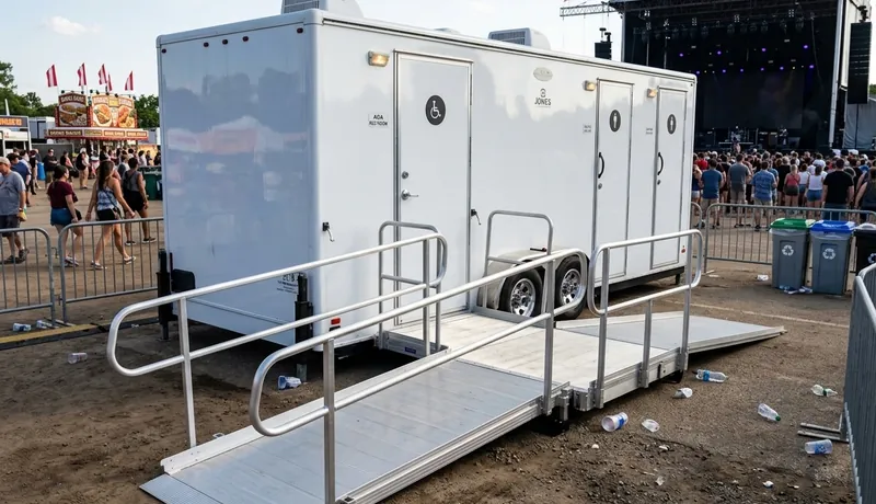 ADA Restroom Trailer rental unit in Celina, Tx