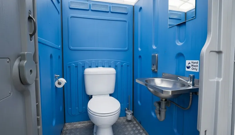 Sewer-Connected Portable Toilet event setup in Fayetteville, AR