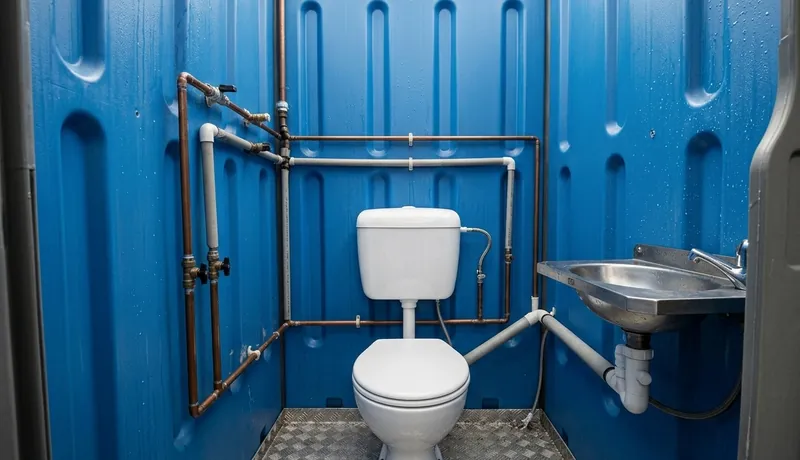 Sewer-Connected Portable Toilet clean interior in Fayetteville, AR