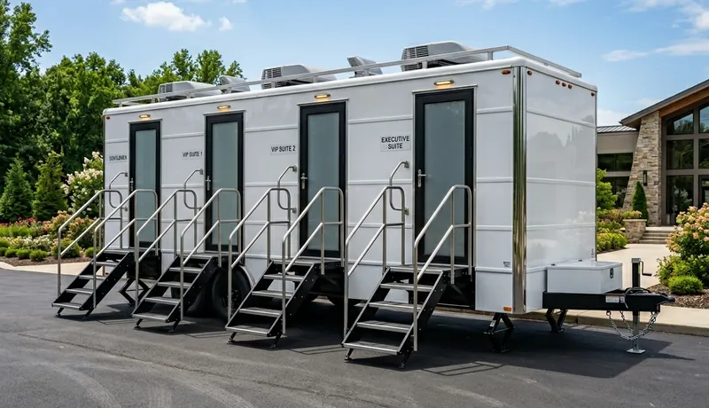 VIP Restroom Trailer on-site placement in Celina, Tx